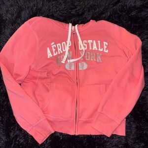 y2k pink aeropostale zip up